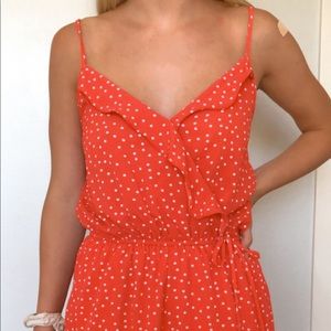 Red polka dot romper. Women’s XS/S